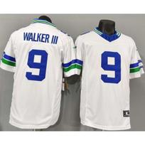 Seattle Seahawks 9 Walker III 3rd Gen White Regular Embroidered American Football Jersey L