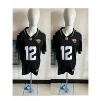 2026 NFL Jacksonville Jaguars 2-os kartos siuvinėtas trumpomis rankovėmis futbolo marškinėlis Black 12
