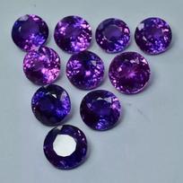 Natural Purple Blue Sapphire Round Sri Lanka 102 Ct 10 Pcs Gemstone Lot 25.8 mm (Approx.)