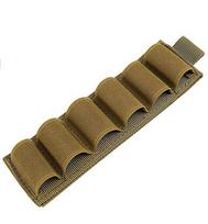 6 Rounds 12 Gauge Shotgun Shell Holder Elastic Ammo Organizer Pouch Tactical Vest Accessory for Hunting Shooting EDC Storage