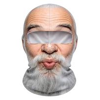 Breathable Old Man Balaclava Face Mask Motorcycle Face Cover  for Winter Outdoor Sports Cycling 2 beige