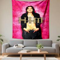 HIM Band Tapestry Wall Hanging, Gothic Rock Logo, Wall Decor for Bedroom Living Room Dorm 100x150cm(39x59in)
