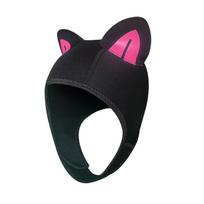 2.5mm Neoprene Dive Hood Snorkeling Swimming Water Sports Warmth Protection Unisex Adult Cat Ear Design Cat Ear Cap Red