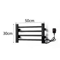 49×96cm Electric Towel Rack Digital Display Energy Saving Electric Aluminum Towel Holder Electric Towel Heater Black 5030