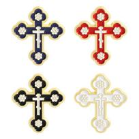 4 Colors Christian Cross Symbol Enamel Pins Faith and Love Brooches Lapel Badges Jesus Christ Jewelry Gift for Friends beige