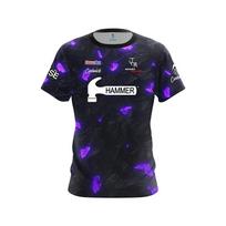 New  Hammer Inspirational Text Color Bowling Shirt 3D Printed Short Sleeved Sports T-shirt Casual Loose Quick Drying T-shirt 6XL black