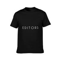 Editors Logo Black Herren Tshirt Men Rock Band Tee Shirt Black L juoda