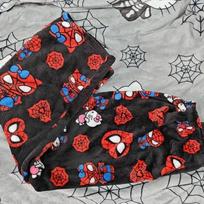Halloween Kawaii Hello Kitty Flannel Pajama Pants Women Winter Fleece Lined Warm Lounge Drawstring Sweatpants M black