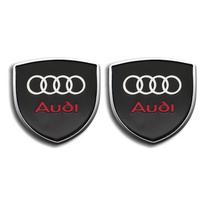 1/2Pc Metal Car Shield Logo Side Body Tail Trunk Sticker For a2 A1 A3 A4 A5 A6 B5 B6 B7 B8 C5 C6 C7 A7 A8 Q3 Q5 Q7 TT 8V Decal