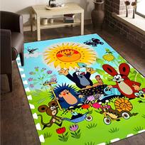 1PC Little Mole Carpet Floor mat, Anti-slip mat Chair rug For livingroom,Bedroom, doormat home decor Gift Christmas Gifts 80cmx120cm