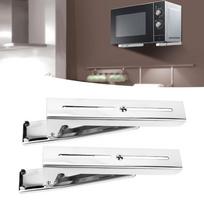 2PCS Load 55 Lb Microwave Oven Bracket Stainless Steel Oven Shelf Foldable Shelf  Microwave Rack