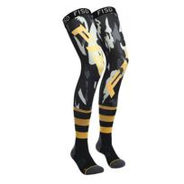 Motorcycle Compression Knee Brace Enduro Sock Motocross Knee Socks ATV MX Knee Protection Motorcycle Sports Sock 202 1 YELLOW M