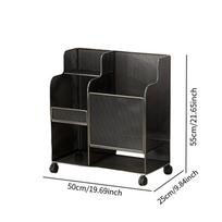 Mat Storage Cart with Wheels for Workout Gear And Accessories