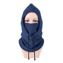 3-in-1 Winter Windproof Balaclava Hooded Scarf Warm Neck Gaiter With Hood For Outdoor Activities, Cycling, Skiing I8W6 blue