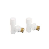 Idmar Angle Set of Radiator Valves (Regulating + Shut-off) White