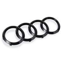4-Ring logo ABS Silver/Black Car Hood Front Bonnet Grill Rear Trunk Emblem Badge Sticker For f2 A3 A4 A5 A6 A7 Q2 Q3 Q5 Q8 TT Rear 230mm