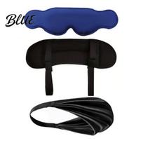 Travel Accessories for Long Flights 3-in-1 Sleep Mask Set Blackout Eye Cover with Neck Pillow & Ergonomic Set Arm Support Portable Rest Kit Airplane C mėlyna