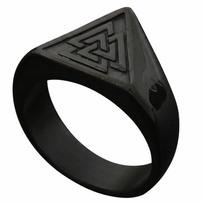 Finger Jewelry Nordic Viking Ring Vintage Rune Protector Amulet Ring  Boyfriend Gift 11 juoda