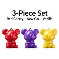 3Pcs Car Air Freshener, EVA Hanging Vent Clip Car Fragrance Scent, 6 Styles Available for Car Interior Decor raudona/violetinė