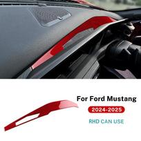 Tikrai minkštos anglies pluošto lipdukai Ford Mustang GT Dark Horse EcoBoost 2024 2025 prietaisų skydelio ir interjero apdailos priedams For RHD Red Carbon