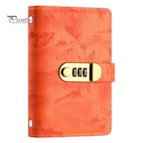 Cash Storage Organizer Budget Binder with Password Lock, 200 Transparent Money Envelope Saving Pockets, PU Leather Personal Finance Planner oranžinė