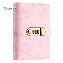 Cash Storage Organizer Budget Binder with Password Lock, 200 Transparent Money Envelope Saving Pockets, PU Leather Personal Finance Planner rožinė