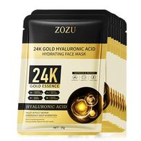 10pcs 24K Golden Hyaluronic Acid Face Mask Facial skincare Firming Moisturizing Hydrating Facial Masks Skin Care Products beige