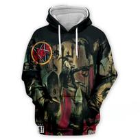 SLAYER ROCK gobtuvėliai Vyriški 3D spausdinimo vyrai moterys džemperis laisvalaikio permatomas vyriški drabužiai gatvės mados gobtuvas 6XL gray