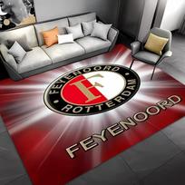 1pc Feyenoord Rotterdam logo Entrance Mat, Non-Slip Mat Area Rug,Room Decor, Outdoor Decor, Kitchen Rug,Doormat - Machine Washable, Easy to Clean 80cmx120cm