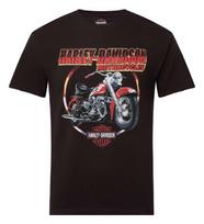 Harley-Davidson Men'S Harvest Bike Short Sleeve Cotton T-Shirt, Black XL