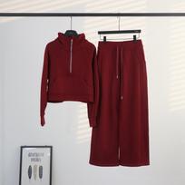 Womens Oversized Mock Neck Hoodie Jogger Pants Set Cotton Lounge Wear Soft Fleece Lined Activewear XXXL brown