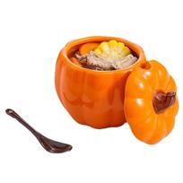 Ceramic Pumpkin Bowl Halloween Decorations Spice Jar Kitchen Accessories Seasoning Jar  Home