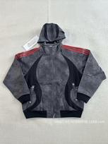 Unisex Casual Hooded Zipper Jacket - Cross-border Spring Collection Double Extra Large black