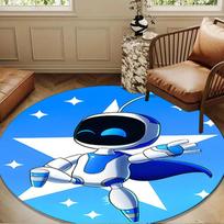 Space Adventure Astro Bot Round mat, Anti-slip Circle Carpet Chair rug For livingroom,Bedroom, doormat home decor Gift Christmas Gifts 80cmx80cm