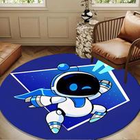 Space Adventure Astro Bot Round mat, Anti-slip Circle Carpet Chair rug For livingroom,Bedroom, doormat home decor Gift Christmas Gifts 150cmx150cm