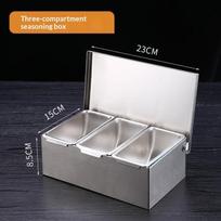 Creative Spice Storage Box 3/4/5/6 Grids With Lid Seasoning Storage Jar Stainless Steel Large Capacity Kitchen Spice Rack A1