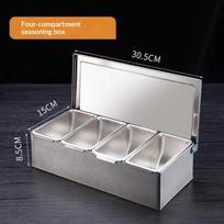 Creative Spice Storage Box 3/4/5/6 Grids With Lid Seasoning Storage Jar Stainless Steel Large Capacity Kitchen Spice Rack A2
