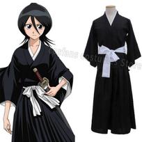 Samurai Role-Play Costume Japanese-Style Black Kimono Including Sleeved Top Loose-Fitting Hakama Halloween Carnival Party Costum M black