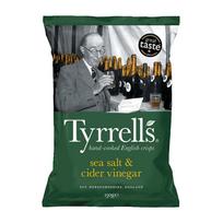 Tyrrells Premium Bulvių traškučiai Jūros druska ir actas 150G gray