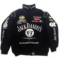 Unisex Embroidered F1 Racing Style Windbreaker Jacket Warm Long Sleeve Cotton Padded Outerwear Cycling Outdoor Sports XL