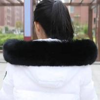 100% Real Fox Fur Collar For Women Luxury Warm Winter Coat Trim Scarf Thick Female Neck Warm Scarves Soft Natural Shawl Long 60 width 12cm