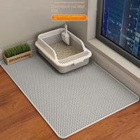 90X60CM Double Layer Cat Litter Mat Waterproof Nonslip Washable Sand Trapping Pet Toilet Mat for Home Cat Cleanliness 30x30cm