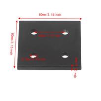 2pcs 4 Holes Rectangle Bracket Connector Aluminum Profile Connecting Plate  CNC Router 8080