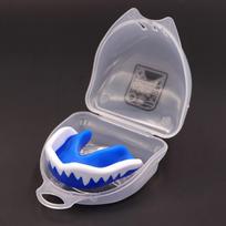 Sports Mouth Guard Fit Dual-Tone EVA Mouthguard for MMA Boxing Football Rugby - Advanced Impact Protection 3 BlueWhite with Box