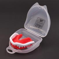 Sports Mouth Guard Fit Dual-Tone EVA Mouthguard for MMA Boxing Football Rugby - Advanced Impact Protection 3 RedWhite with Box