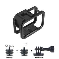 Aluminum Protective Case for GoPro 13 12 11 10 9 Black Strong Metal Housing Frame Microphone Video Cage With 2 Cold Shoe Mount Universal