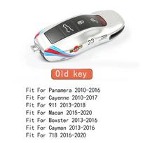 Car Remote Key Cover Racing Style For Porsche Cayenne Panamera Cayman Macan Boxster 971 9Ya 718 911 Racing Keyless Hard Case