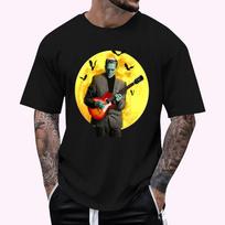 Frankenguitar Frankenstein Plays Electric Guitar Halloween T-Shirt Unisex T-Shirt XXXL yellow