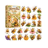 Kalėdinis 2D akrilinis kabantis ornamentas Kalendorius šventinei eglutei papuošti ir dovanai One Size