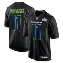 2026 NFL Playoff Embroidered Football Jersey Seahawks Patriots Fan Gear Seahawks 11 Black